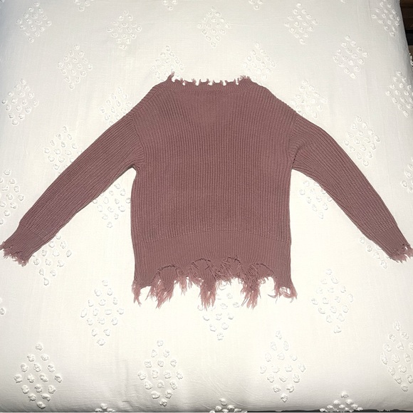Mauve Distressed Sweater - Picture 2 of 3